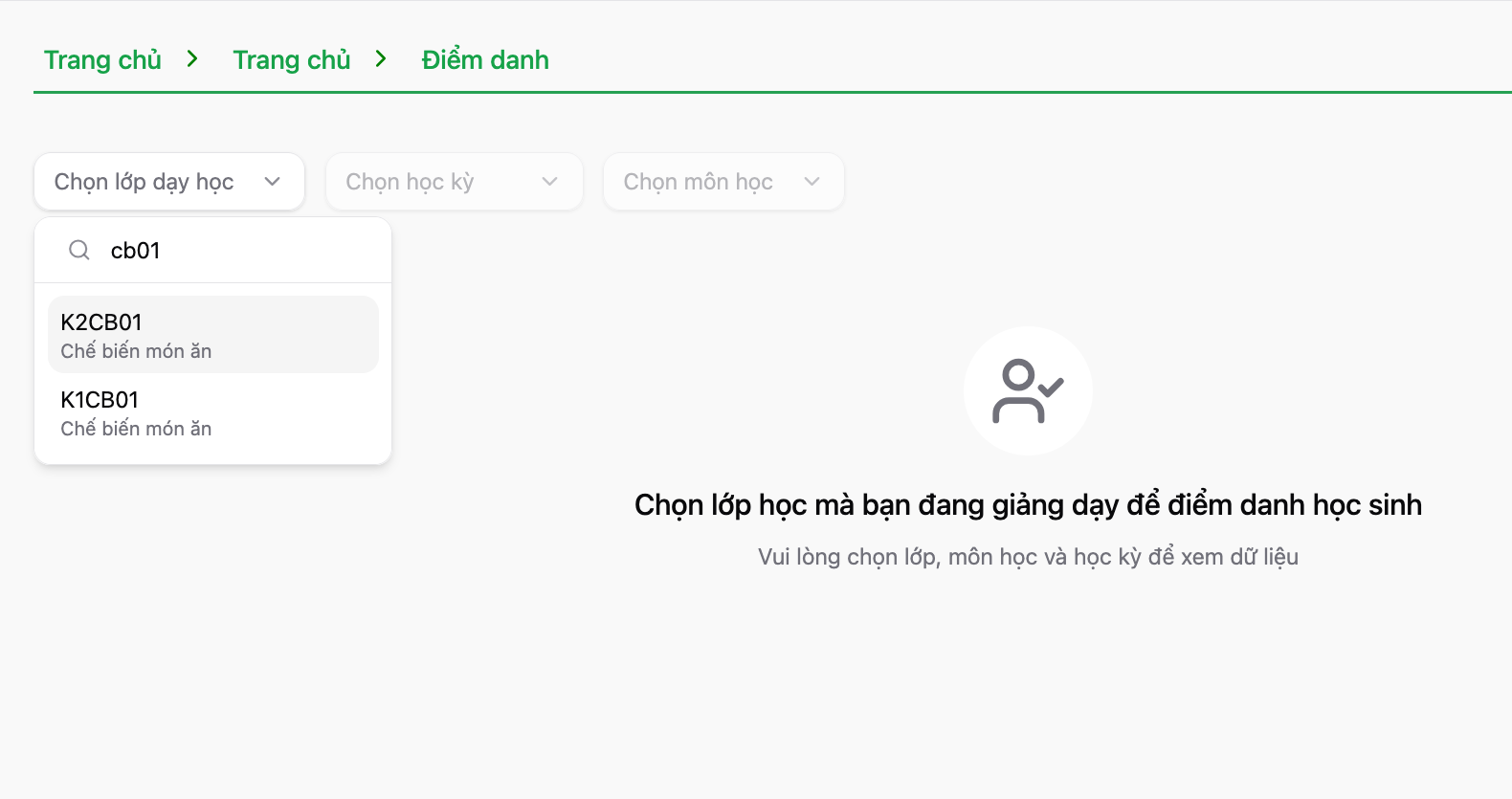 Tra cứu lớp học